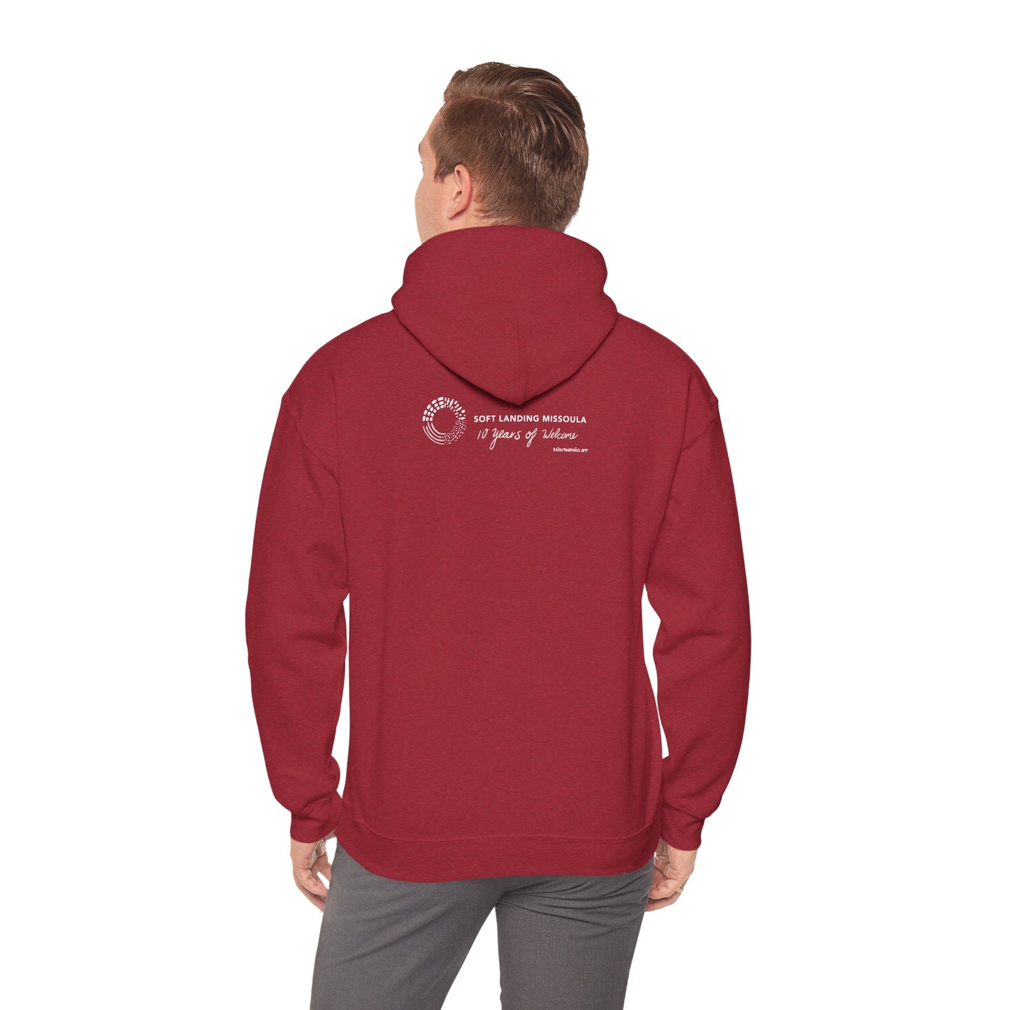 Soft Landing Missoula - 10 Years Welcome, unisex hoodie.