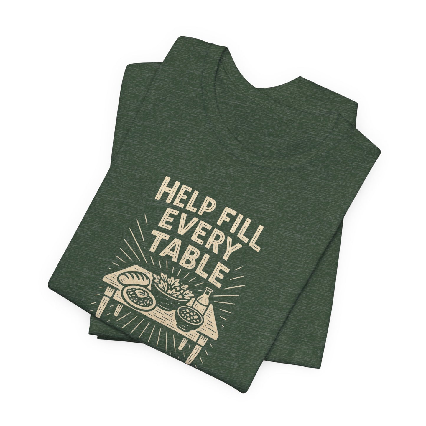 Help Fill Every Table Food Insecurity Awareness Unisex Tee, I Voted