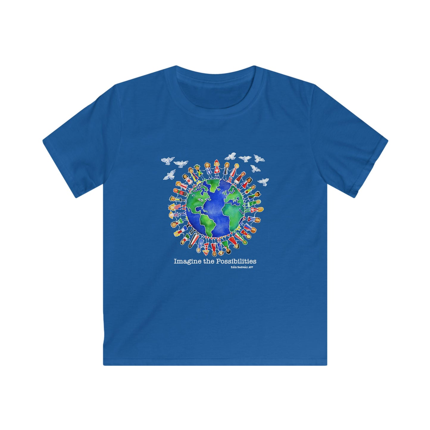 Imagine the Possibilities Earth Design - Kids Softstyle Tee