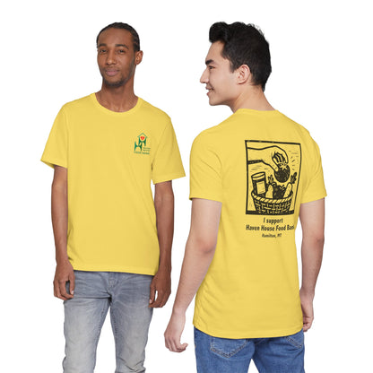 I support Haven House Food Bank – for all who enter, unisex tee