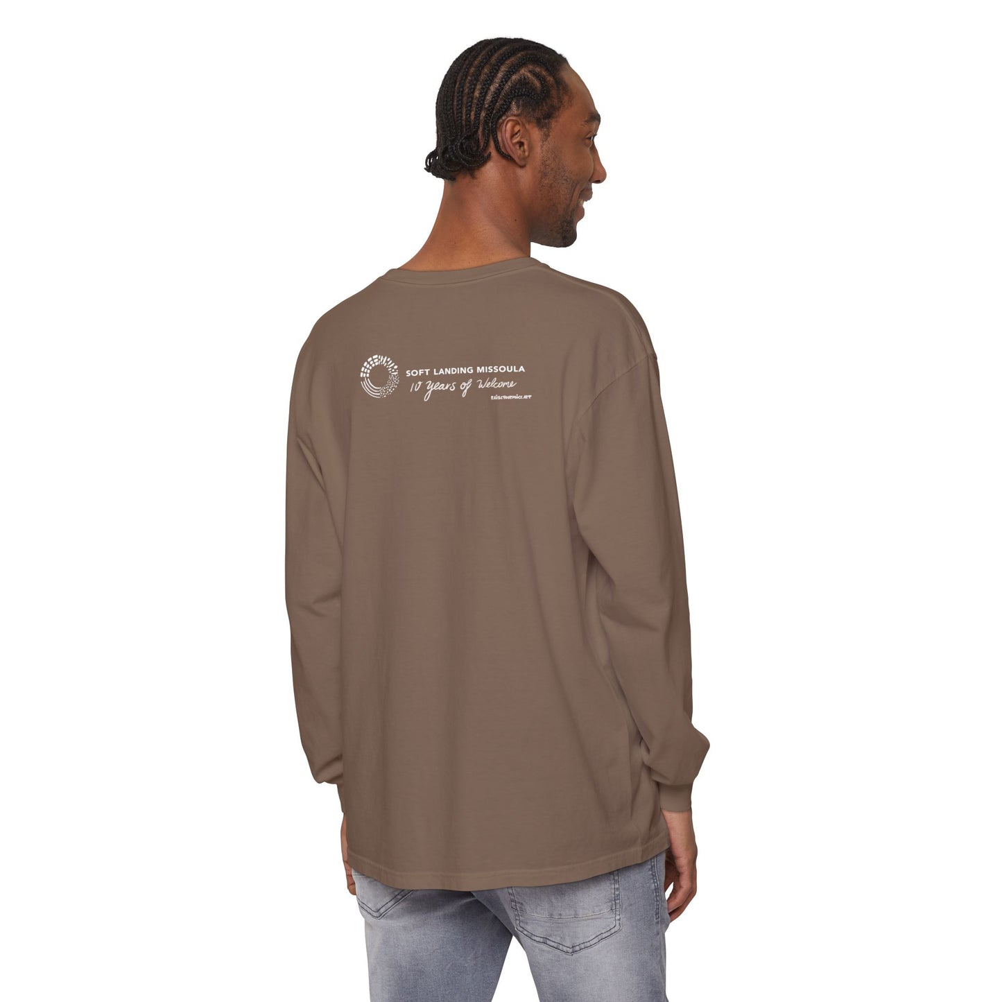 Soft Landing Missoula - 10 Years Welcome, unisex long sleeve tee.