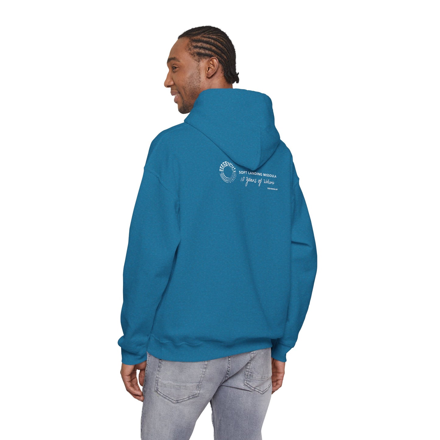 Soft Landing Missoula - 10 Years Welcome, unisex hoodie.