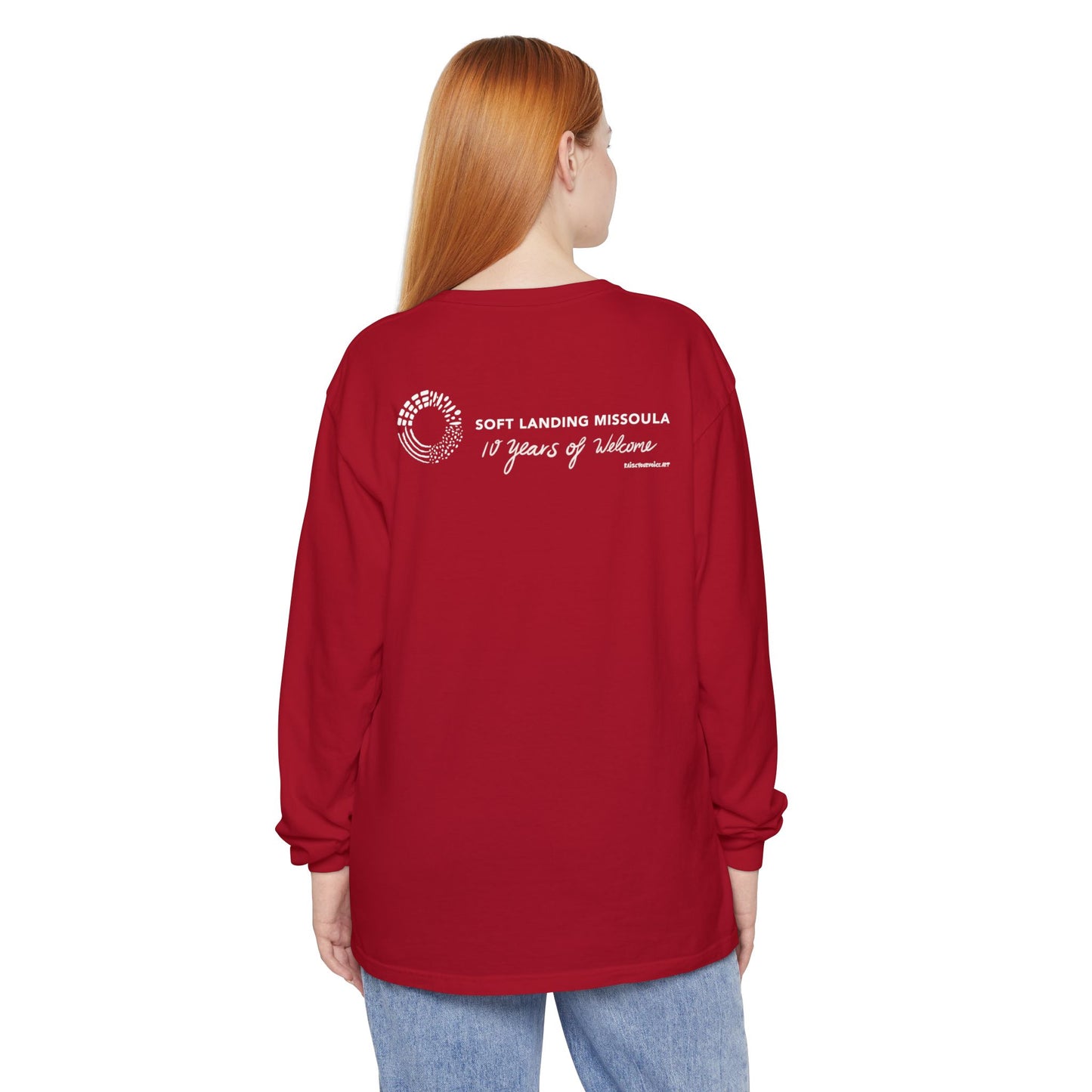 Soft Landing Missoula - 10 Years Welcome, unisex long sleeve tee.