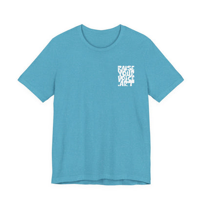 The Montana Plan, Buried in Anonymous Money, image on the back, Unisex Jersey Short Sleeve Tee