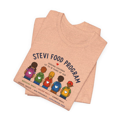 Stevi Food Program Backpacks – Unisex Jersey Short Sleeve Tee
