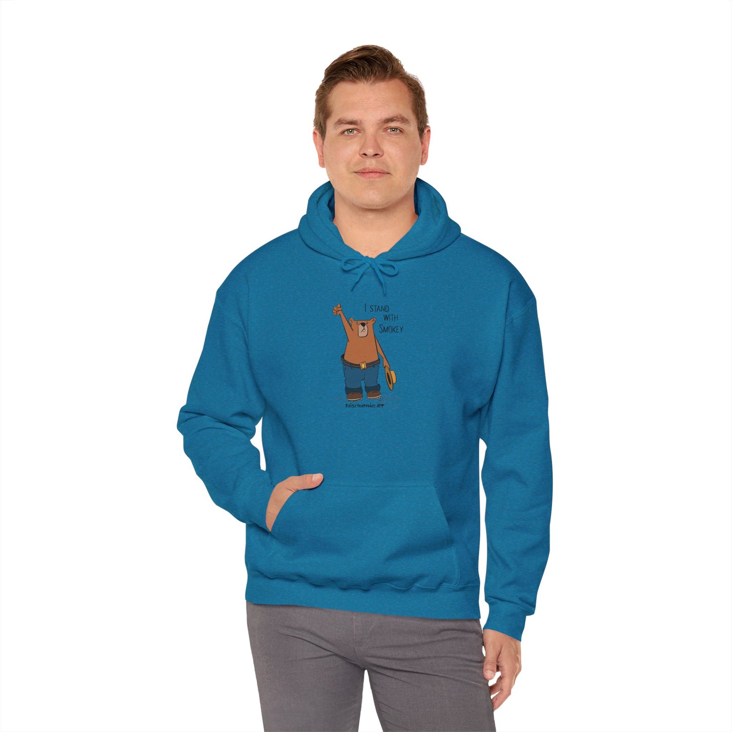 I Stand With Smokey Hoodie - Unisex Heavy Blend™ Sweatshirt for Nature Lovers