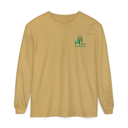 I support Haven House Food Bank – for all who enter, long sleeve tee