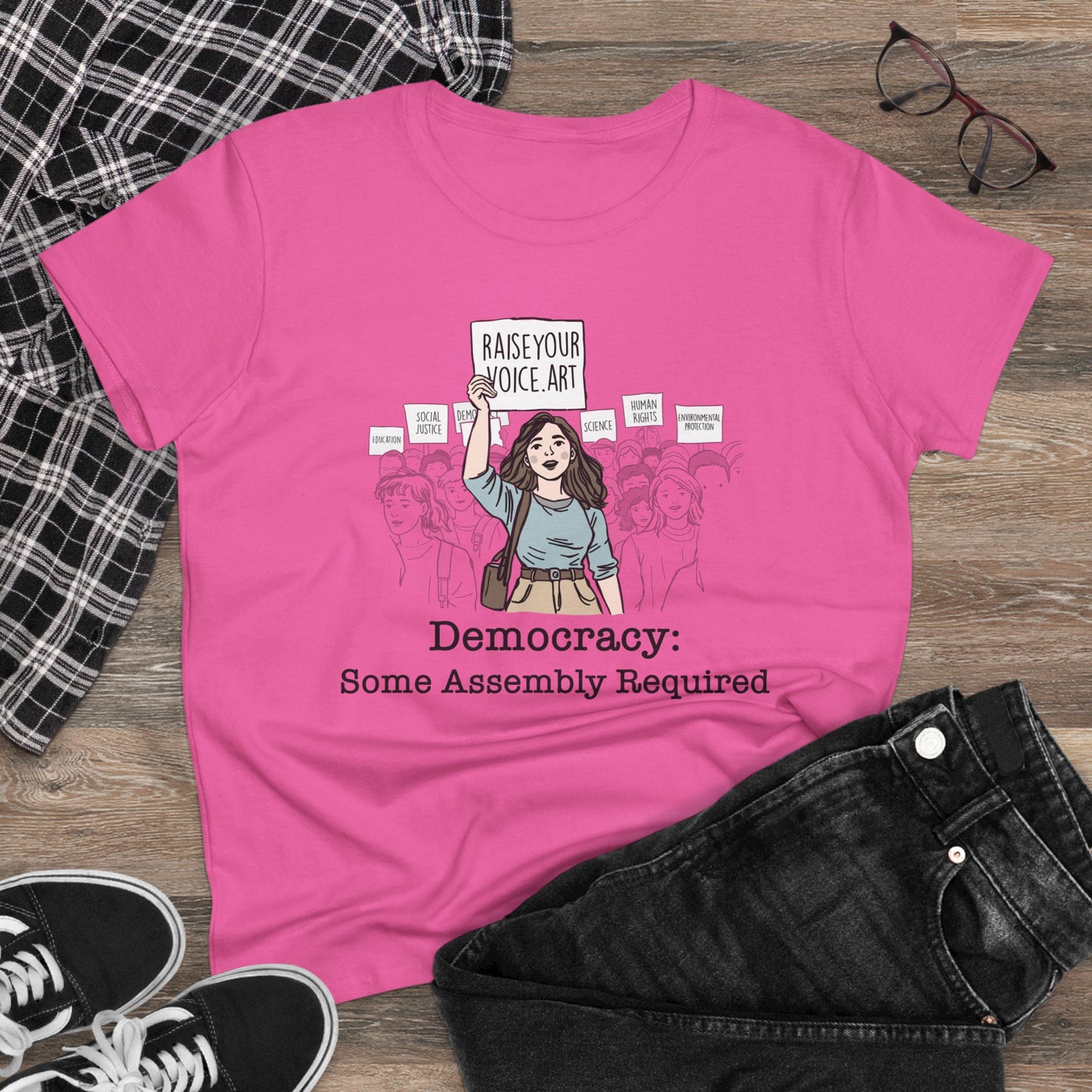Democracy:  Some Assembly Required, Women's Tee