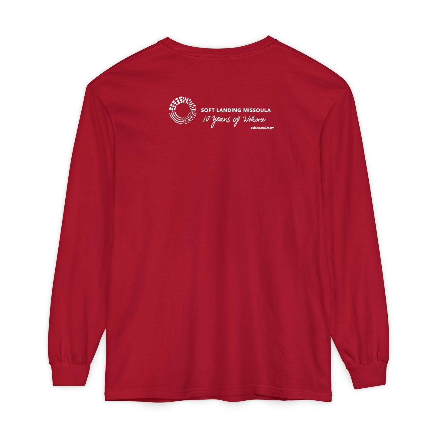 Soft Landing Missoula - 10 Years Welcome, unisex long sleeve tee.