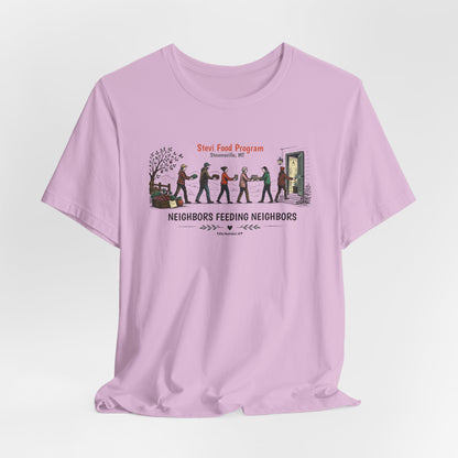 Neighbors Feeding Neighbors, Stevi Food Program, Unisex Jersey Short Sleeve Tee