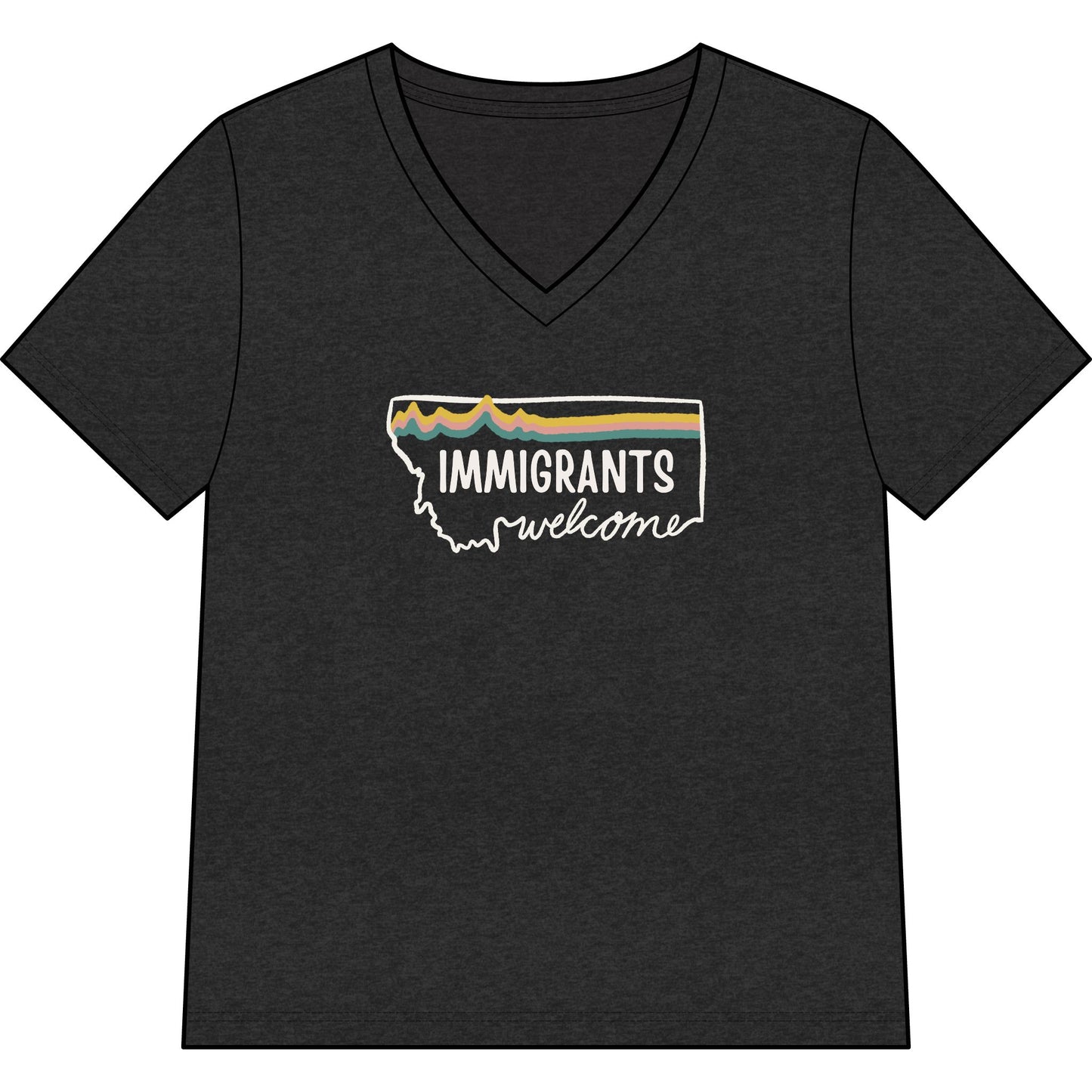 Soft Landing Missoula – 10 Years Welcome, women's v-neck tee.