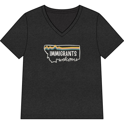 Soft Landing Missoula – 10 Years Welcome, women's v-neck tee.