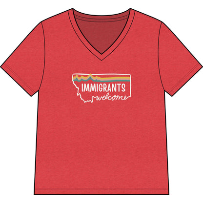 Soft Landing Missoula – 10 Years Welcome, women's v-neck tee.