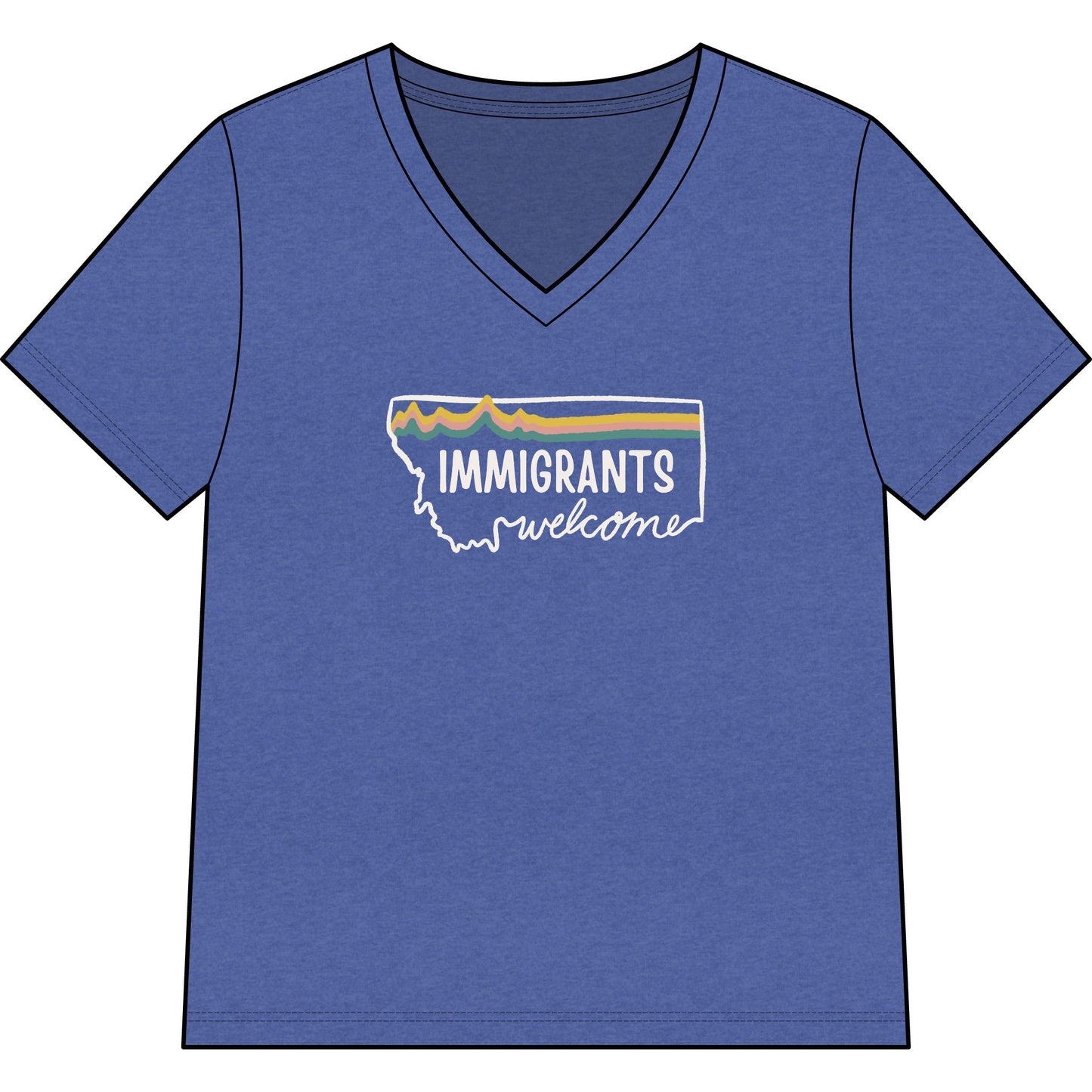 Soft Landing Missoula – 10 Years Welcome, women's v-neck tee.