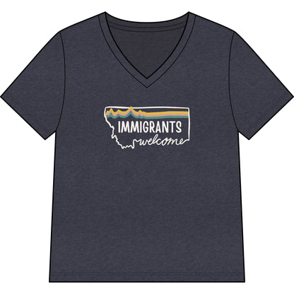 Soft Landing Missoula – 10 Years Welcome, women's v-neck tee.