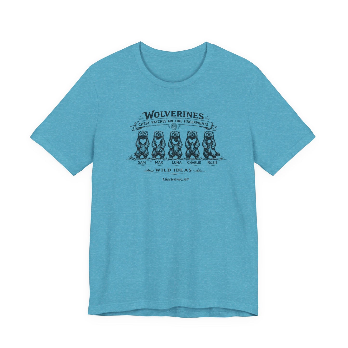 Wild Ideas, chest patch, unisex tee.