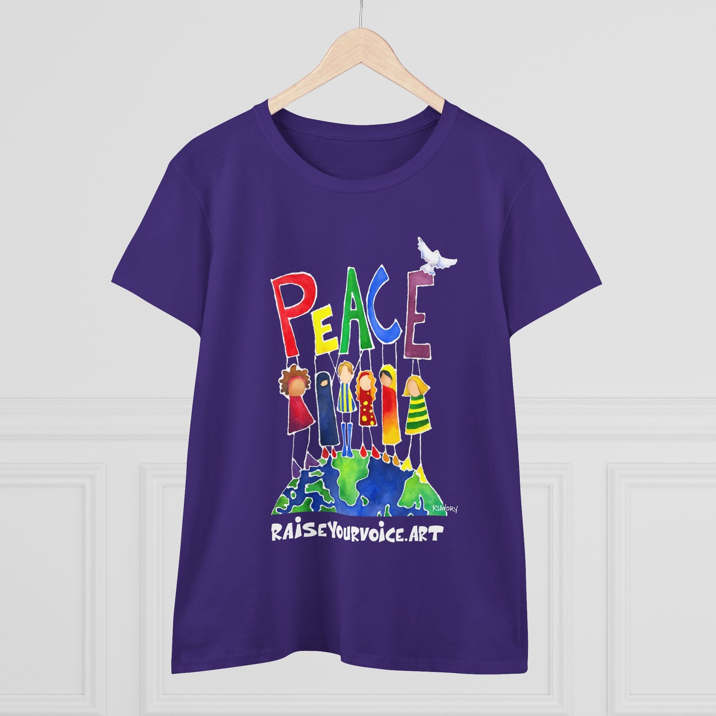 Peace on Earth - Women's Peace Graphic Tee - Raise Your Voice