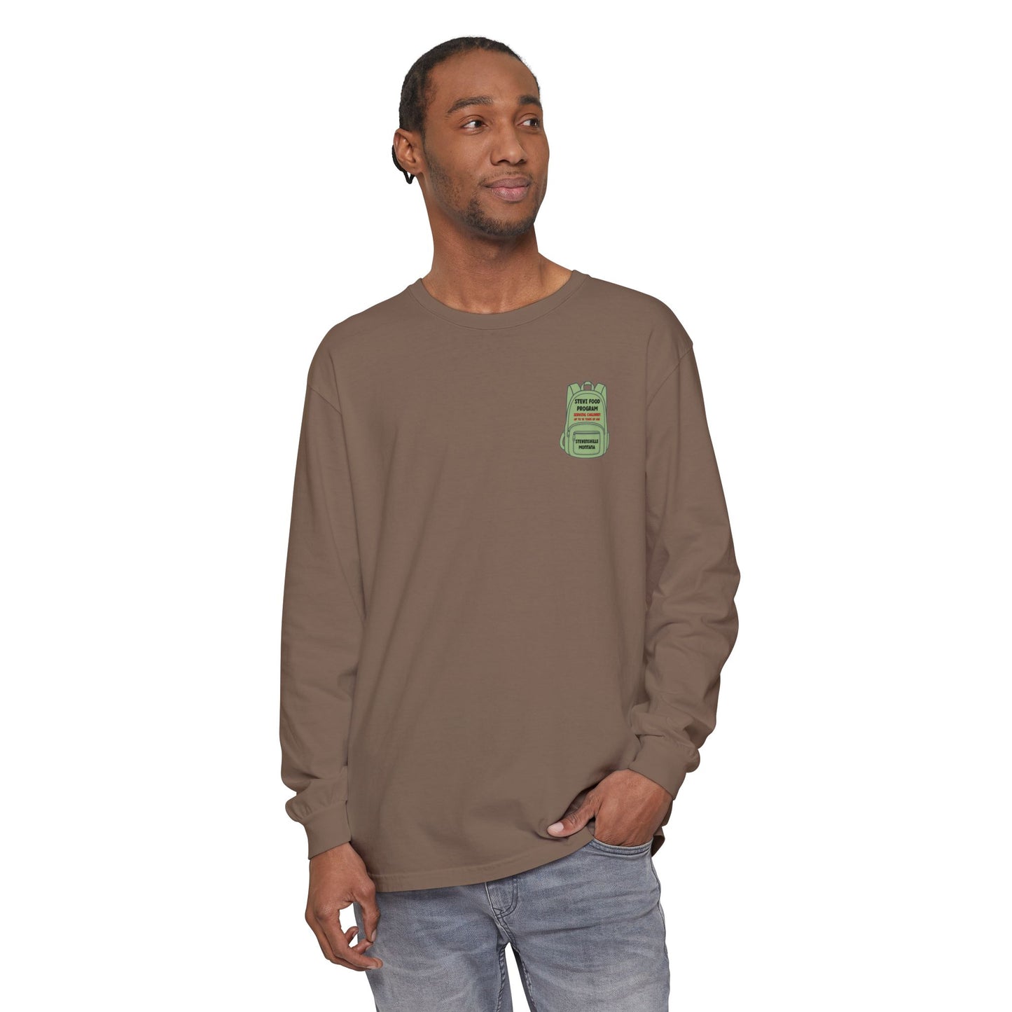 Stevi Food Program in the round, image on the back - Unisex Long Sleeve