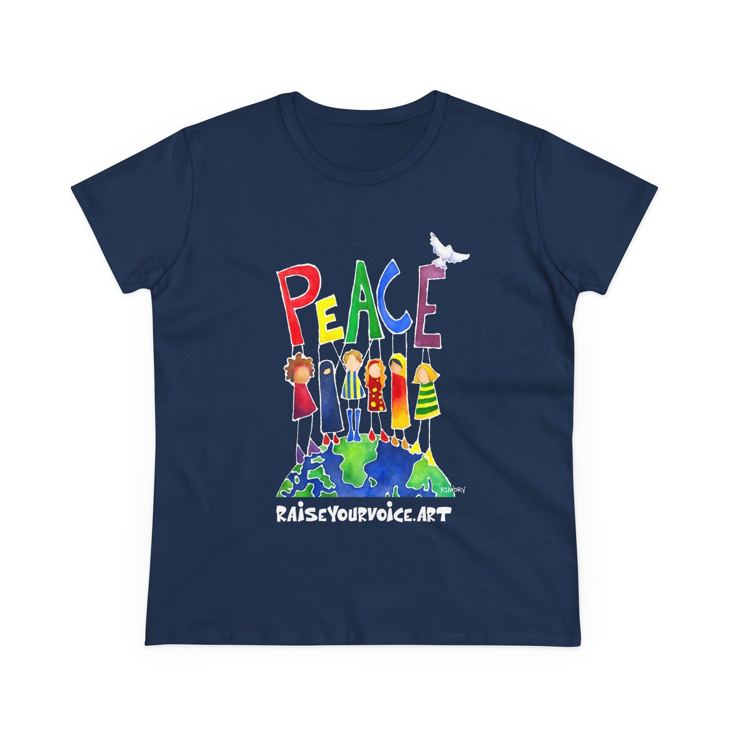 Peace on Earth - Women's Peace Graphic Tee - Raise Your Voice