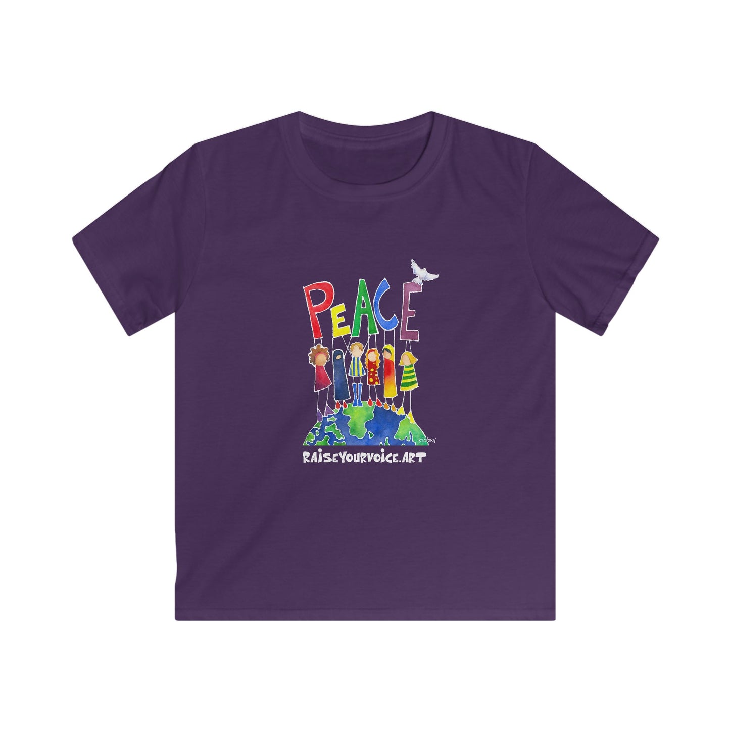 Peace on Earth - Kids Peace Softstyle Tee