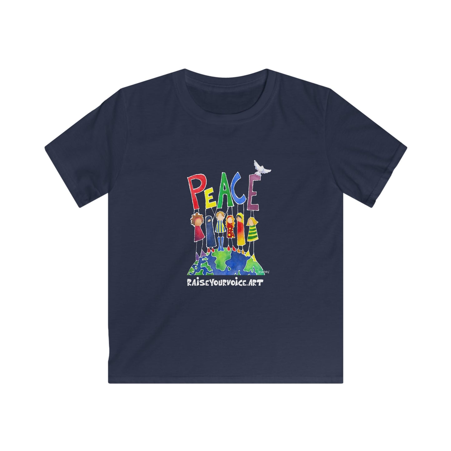 Peace on Earth - Kids Peace Softstyle Tee