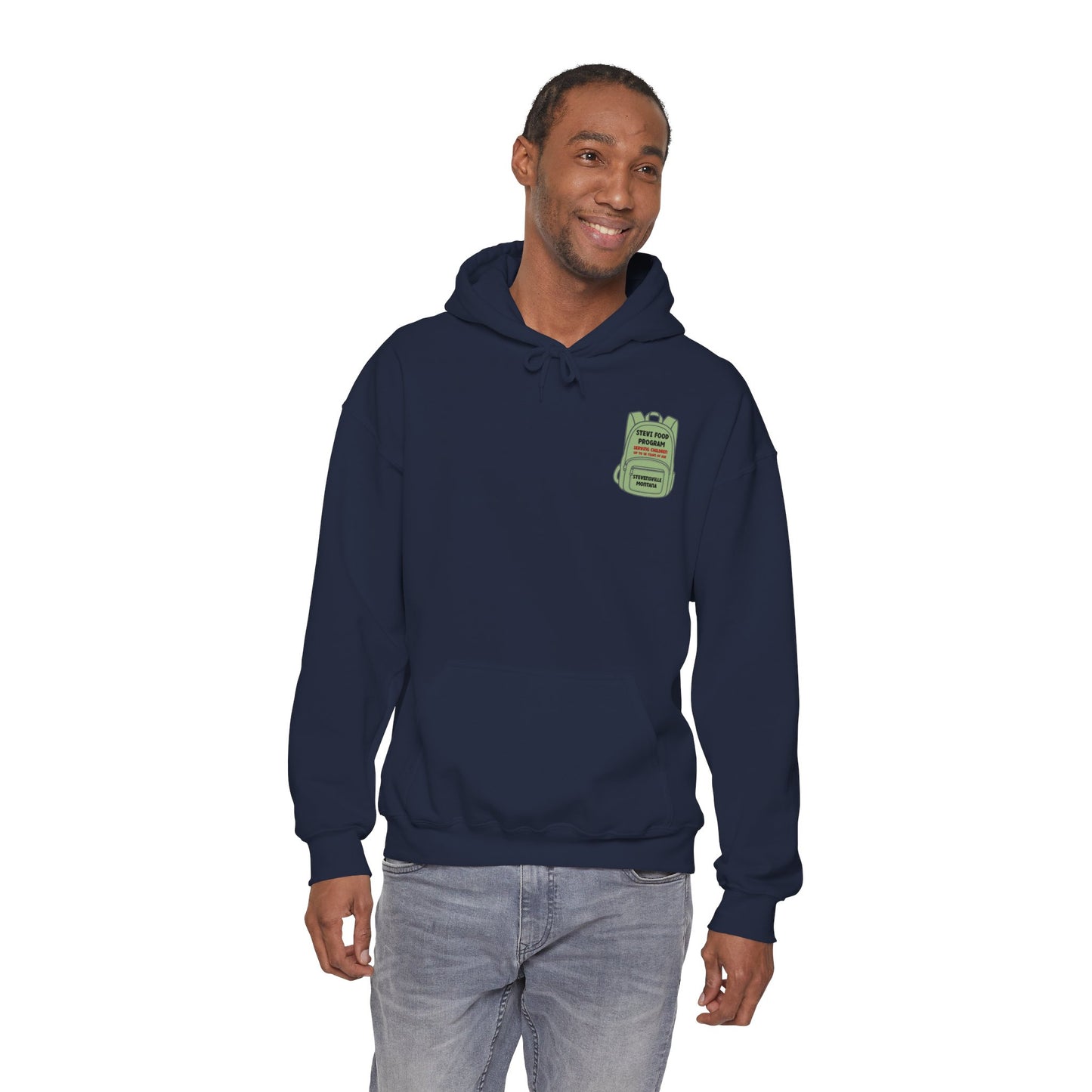 Stevi Food Program In The Round, image on the back – Unisex Heavy Blend™ Hooded Sweatshirt