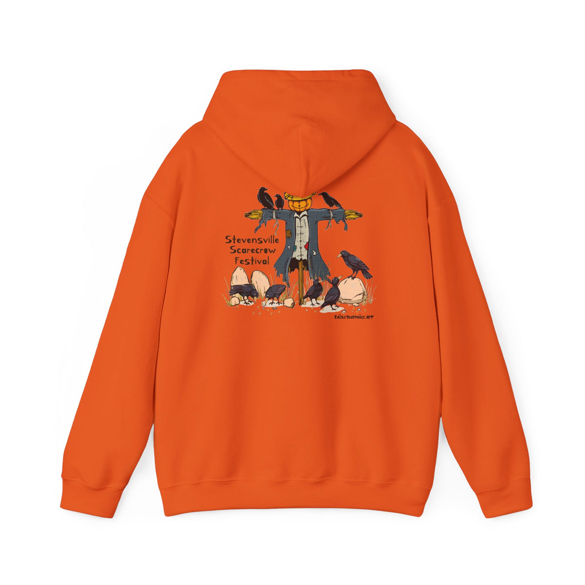 Stevensville Scarecrow Festival, image on the back – Unisex Heavy Blend™ Hooded Sweatshirt