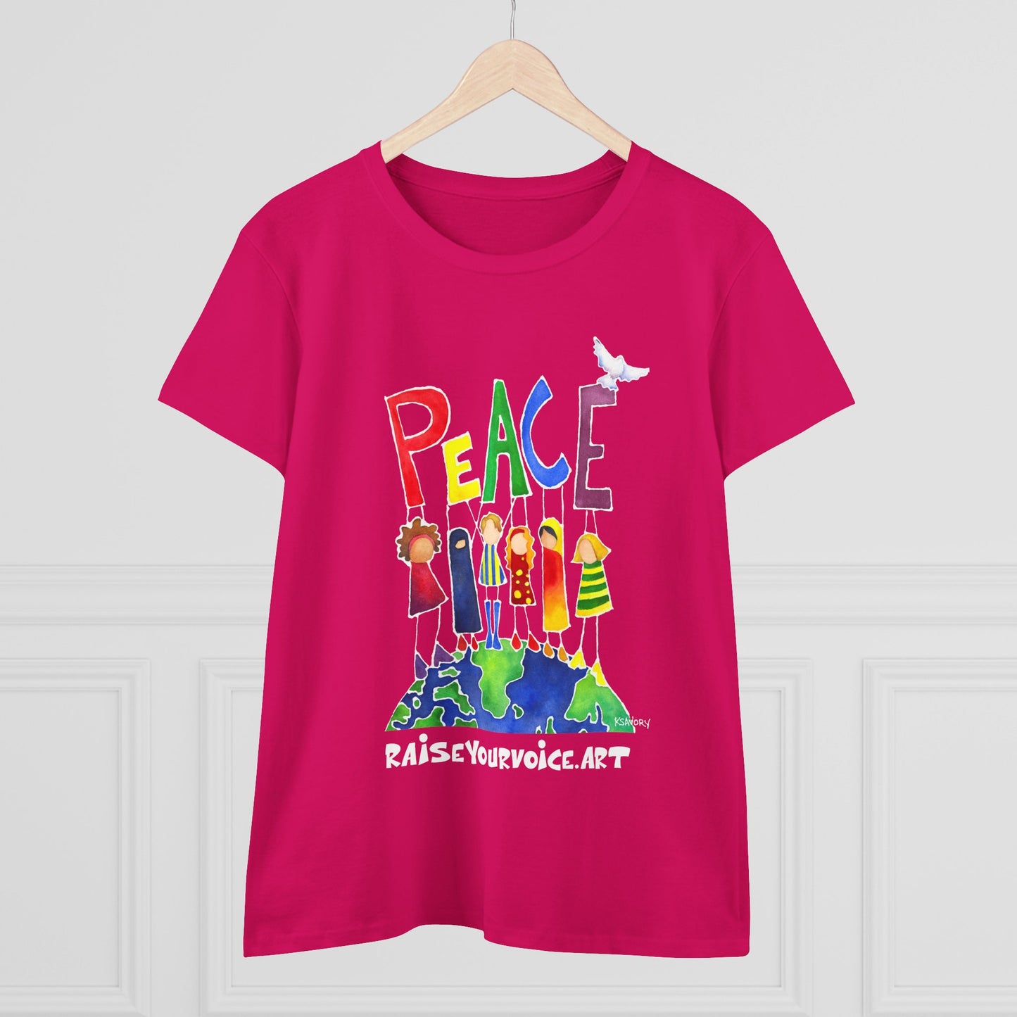 Peace on Earth - Women's Peace Graphic Tee - Raise Your Voice