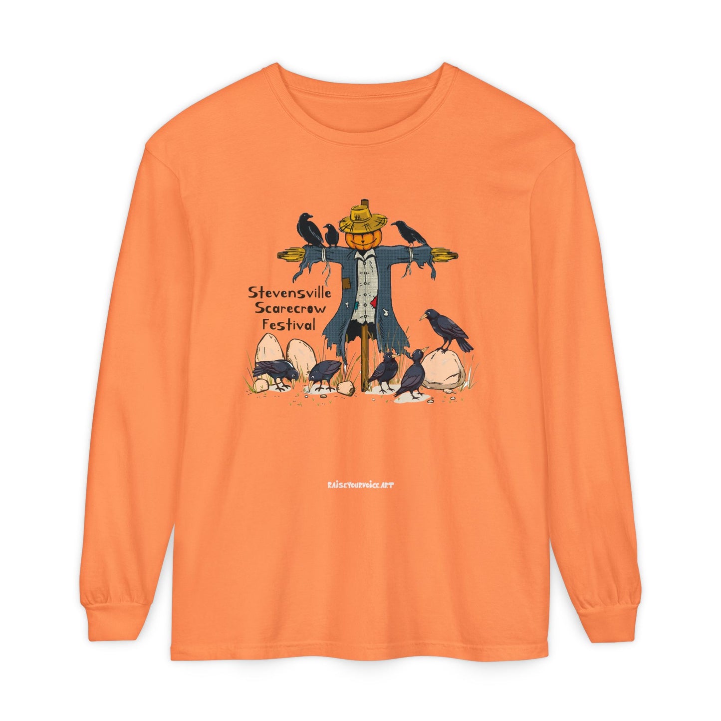 Stevensville Scarecrow Festival – Unisex Garment-dyed Long Sleeve T-Shirt