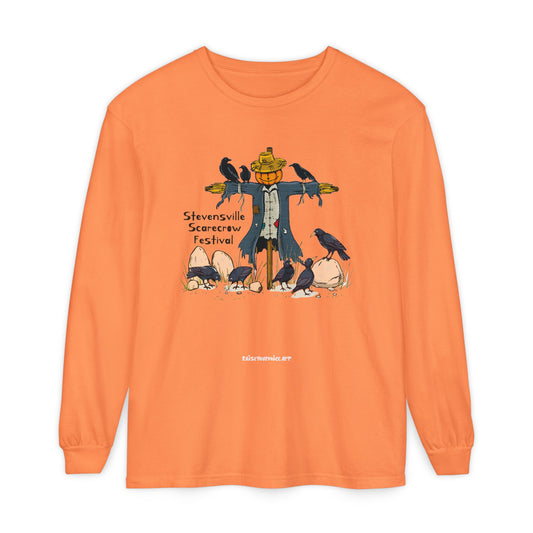 Stevensville Scarecrow Festival – Unisex Garment-dyed Long Sleeve T-Shirt