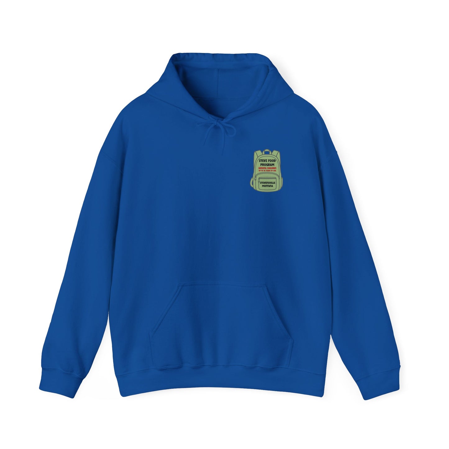Stevi Food Program In The Round, image on the back – Unisex Heavy Blend™ Hooded Sweatshirt
