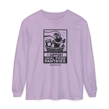 I Support Local Food Pantries, Food Security Awareness Long Sleeve Tee