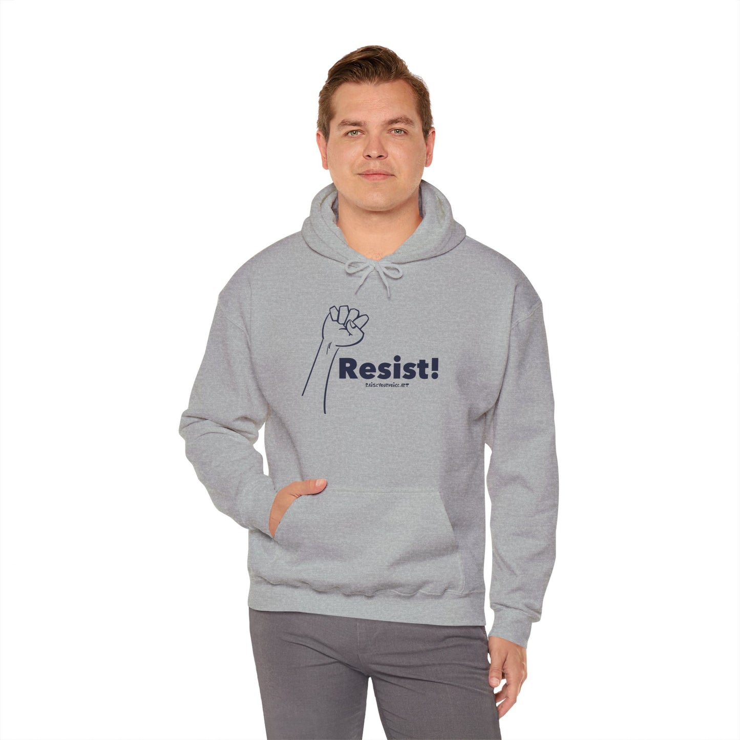 Resist! Unisex Heavy Blend Hooded Sweatshirt - Empowerment Apparel