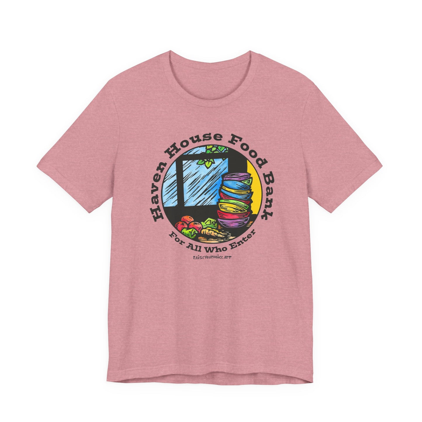 Haven House Food Bank – for all who enter – kitchen, unisex tee
