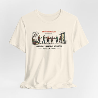 Neighbors Feeding Neighbors, Stevi Food Program, Unisex Jersey Short Sleeve Tee