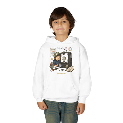 Coding for Kids 3D printing – Youth Heavy Blend Hooded Sweatshirt