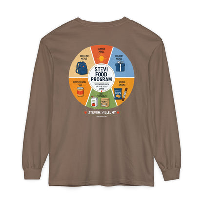 Stevi Food Program in the round, image on the back - Unisex Long Sleeve