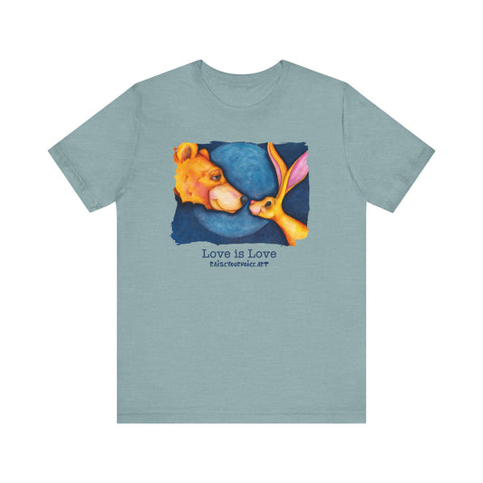 Love is Love Unisex Jersey Tee - Cute Animal 'Lovers' Shirt