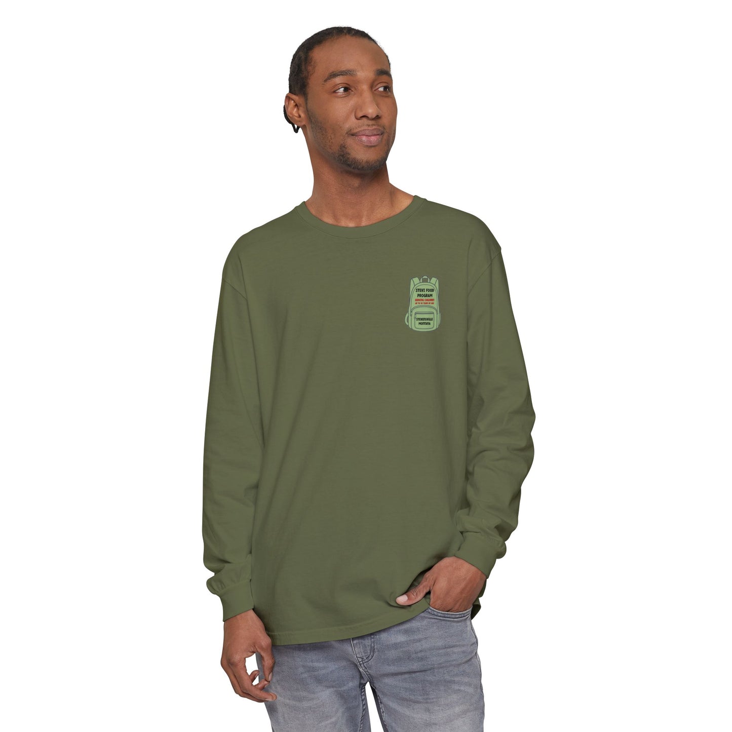 Stevi Food Program in the round, image on the back - Unisex Long Sleeve