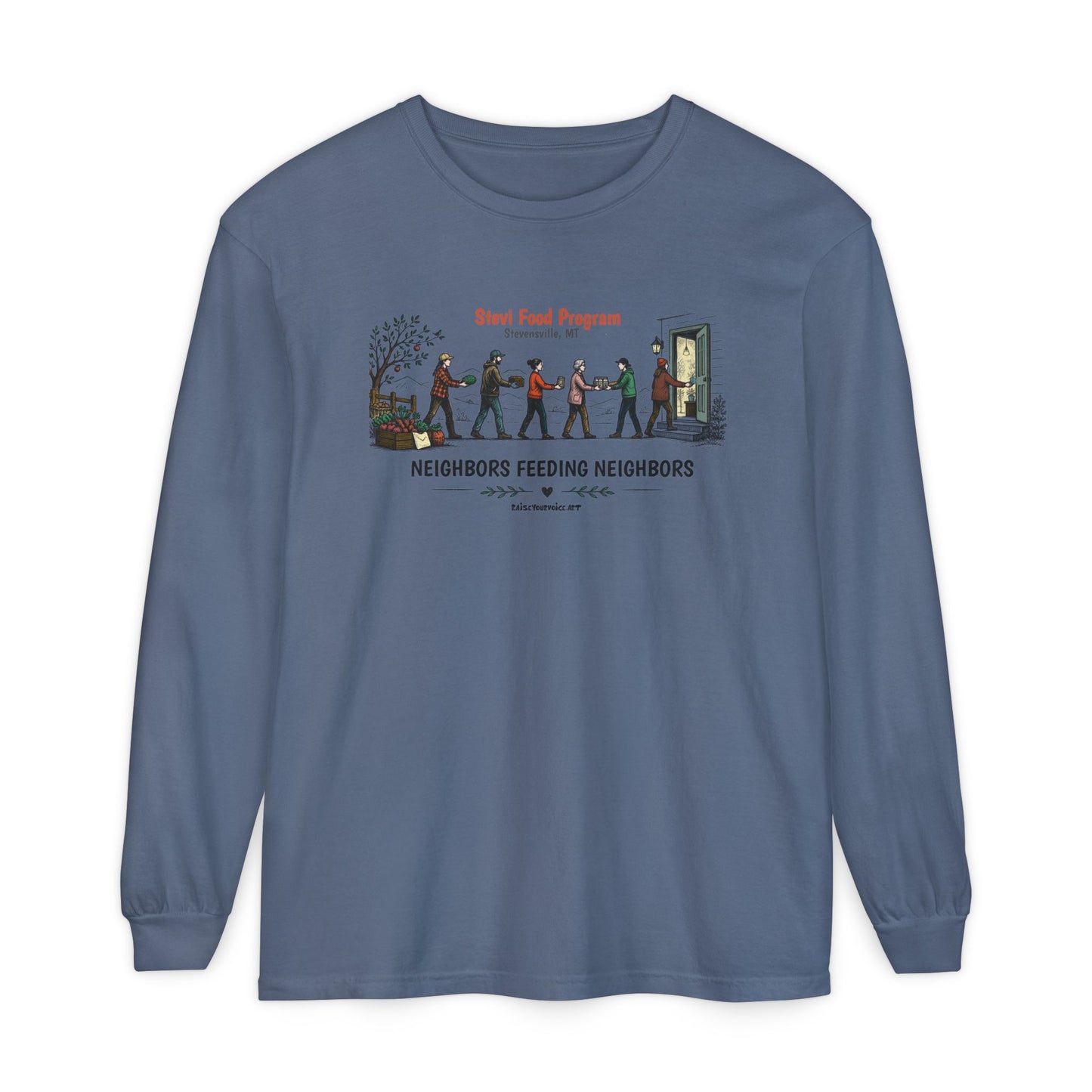 Stevi Food Program, Neighbors Feeding Neighbors - Unisex Long Sleeve