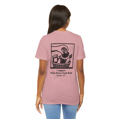 I support Haven House Food Bank – for all who enter, unisex tee
