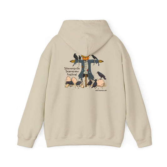 Stevensville Scarecrow Festival, image on the back – Unisex Heavy Blend™ Hooded Sweatshirt