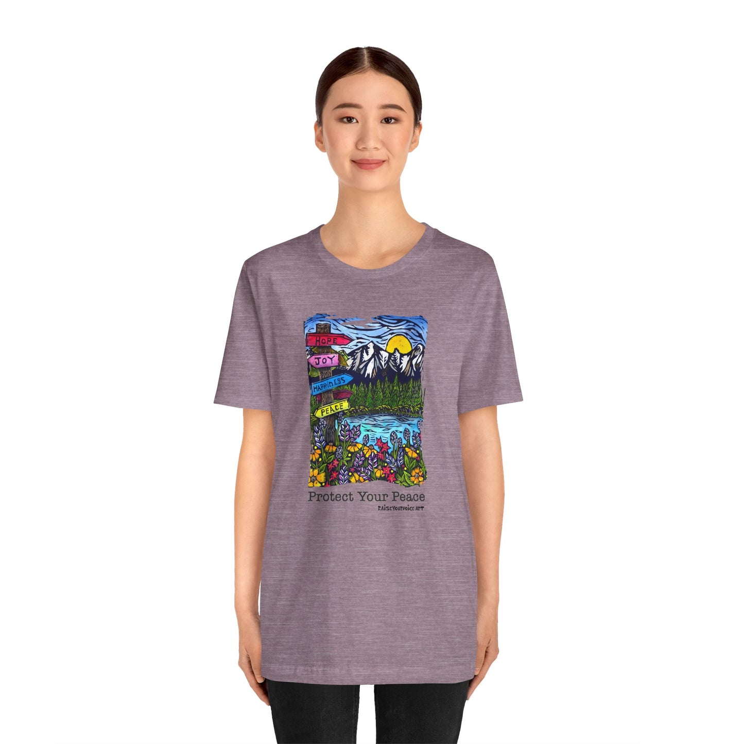 Protect Your Peace Unisex Tee - Inspirational Short Sleeve T-Shirt for Mindfulness