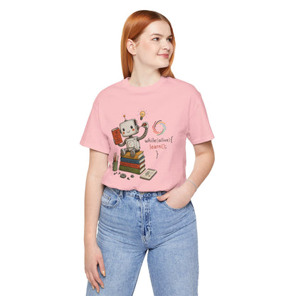 Coding for Kids while (alive) {learn ();} – Unisex Jersey Short Sleeve Tee