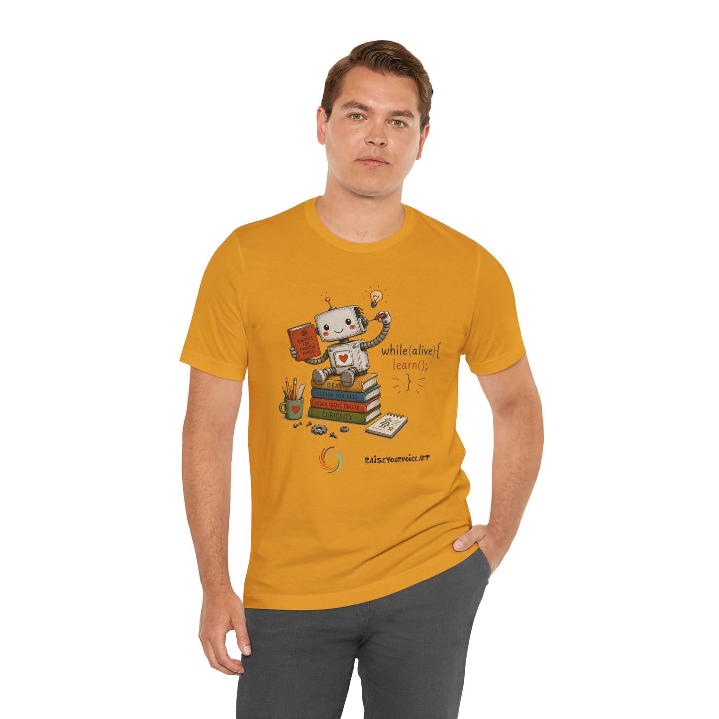 Coding for Kids while (alive) {learn ();}Unisex Jersey Short Sleeve Tee