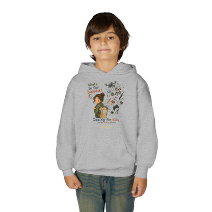 What's in Your Backpack?  Youth Heavy Blend Hooded Sweatshirt
