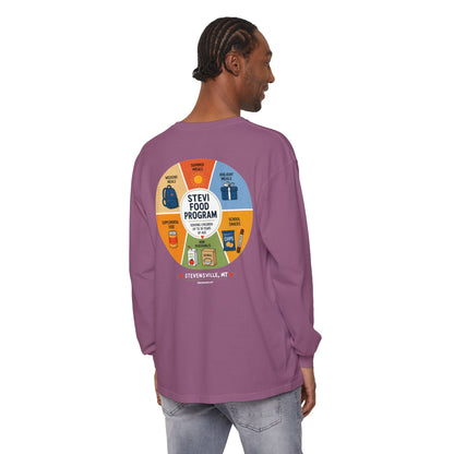 Stevi Food Program in the round, image on the back - Unisex Long Sleeve