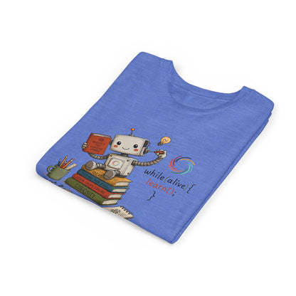 Coding for Kids while (alive) {learn ();} – Youth Short Sleeve Tee