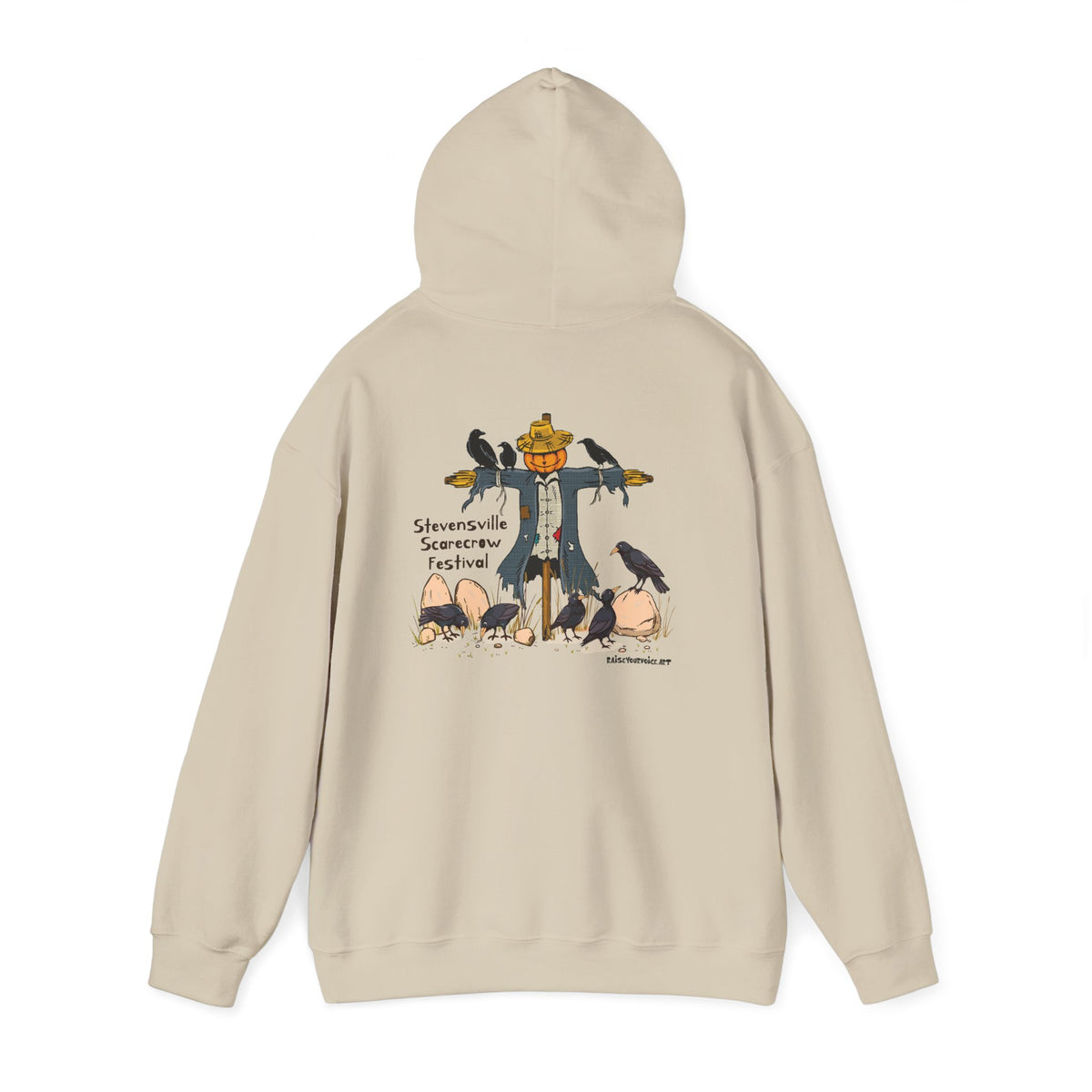 Stevensville Scarecrow Festival, image on the back – Unisex Heavy Blend™ Hooded Sweatshirt