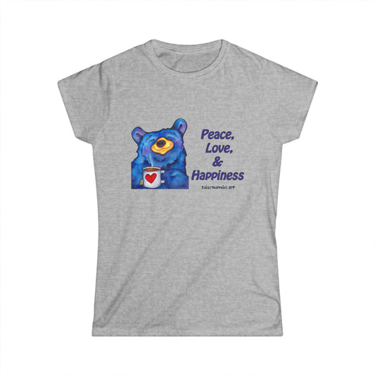 Peace, Love, and Happiness - Women's Softstyle Tee